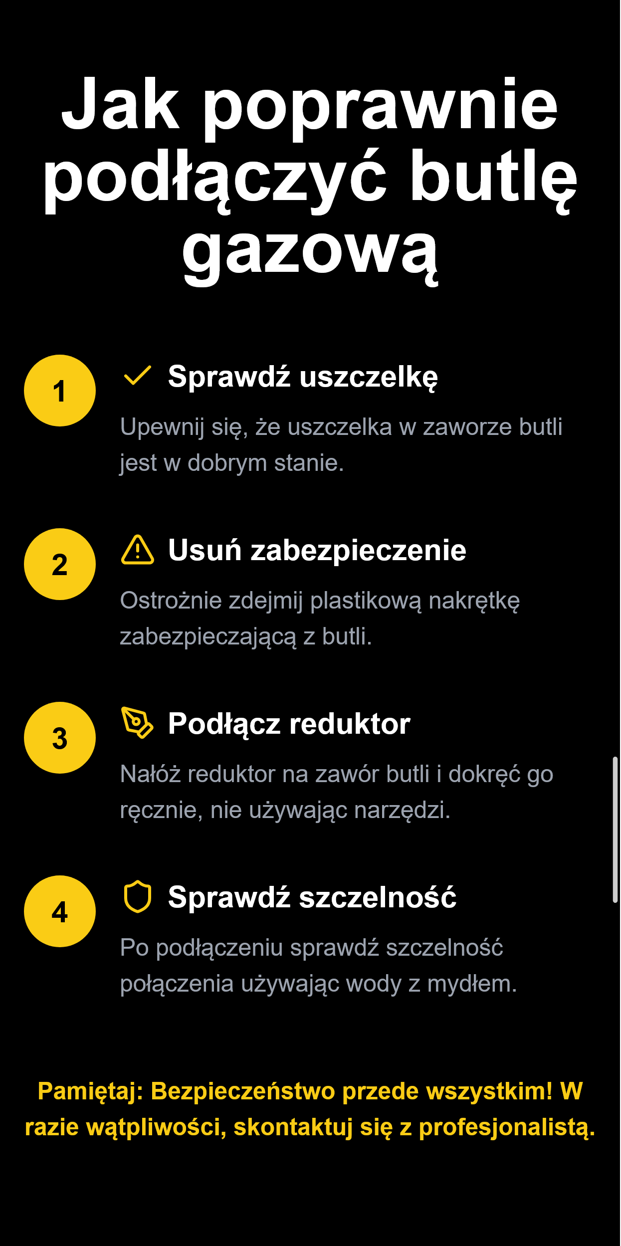 Instrukcja podłączania butli