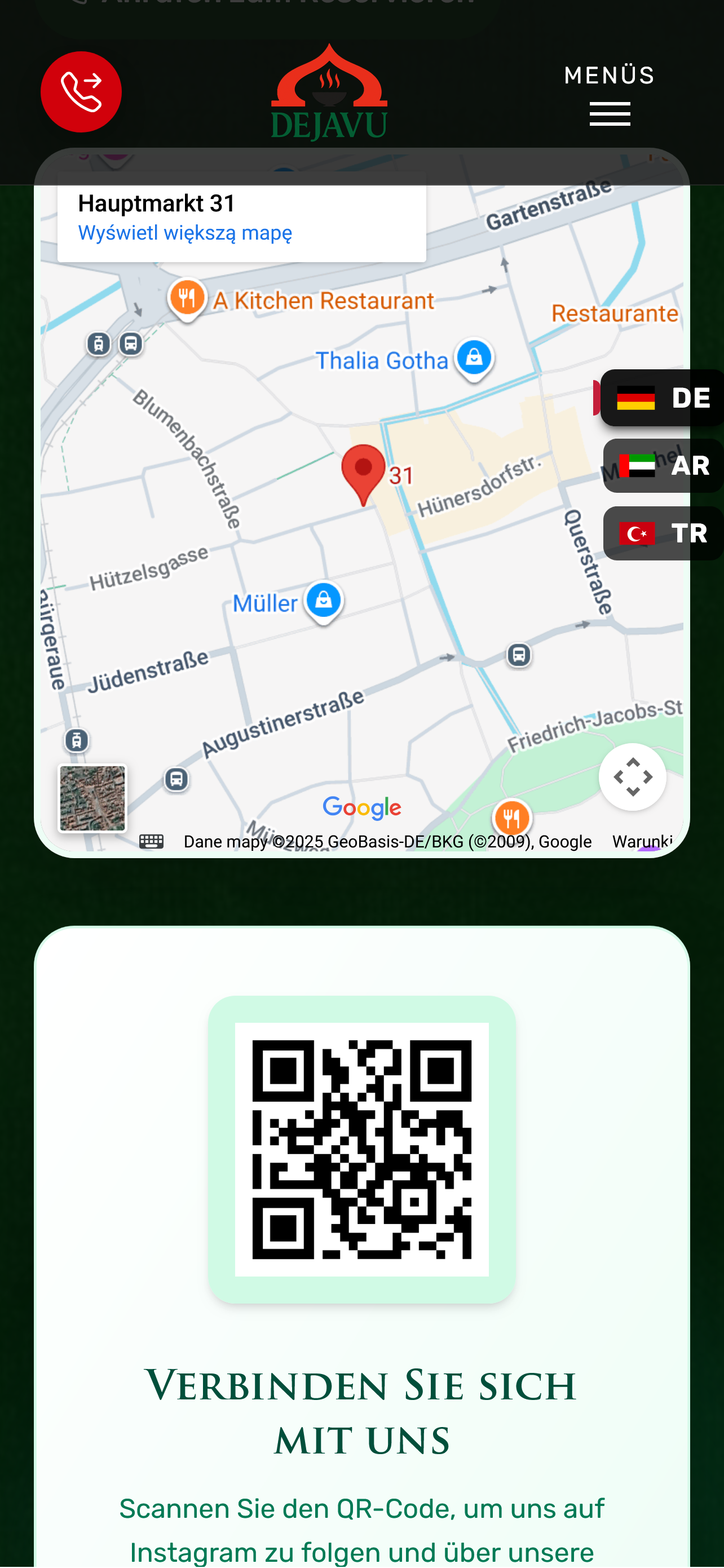 Location with QR code